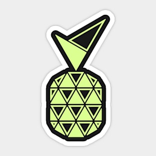 Geometric Future Pineapple Sticker